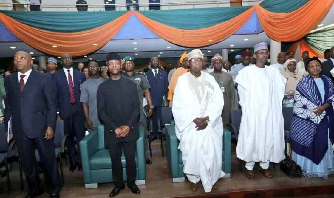 See how Osinbajo, Obasanjo arrived the Murtala Muhammed memorial lecture (Photos) See how Osinbajo, Obasanjo arrived the Murtala Muhammed memorial lecture (Photos)