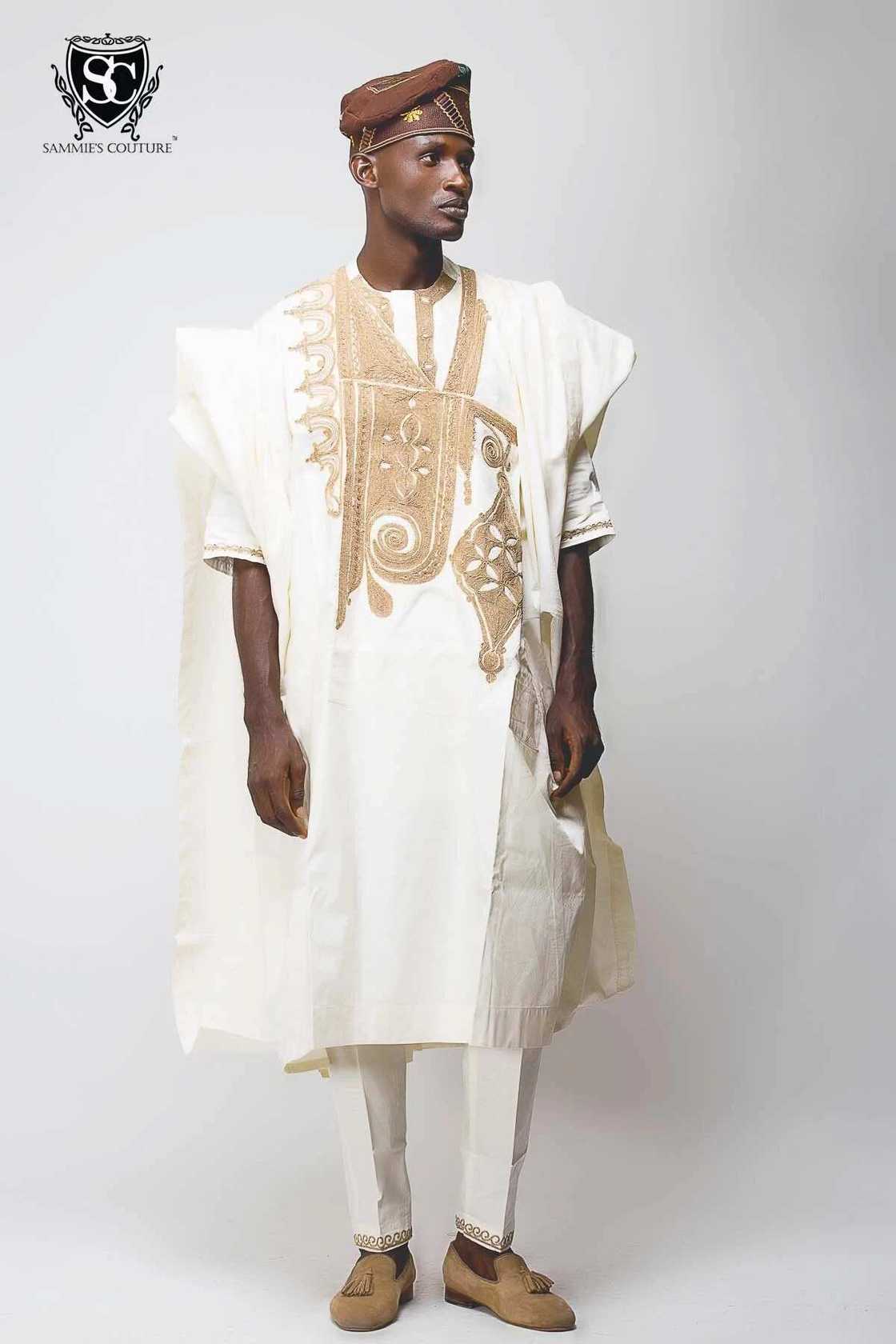 White agbada styles for gentlemen