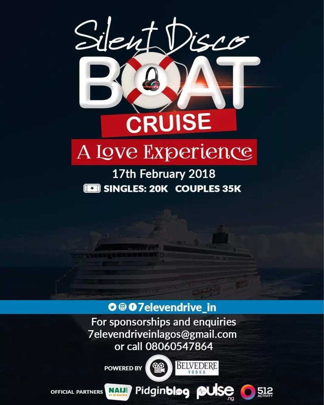 Don't miss the silent disco boat cruise this Valentine