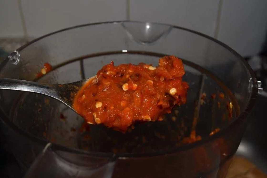 Preparing the dish Preparing the dish