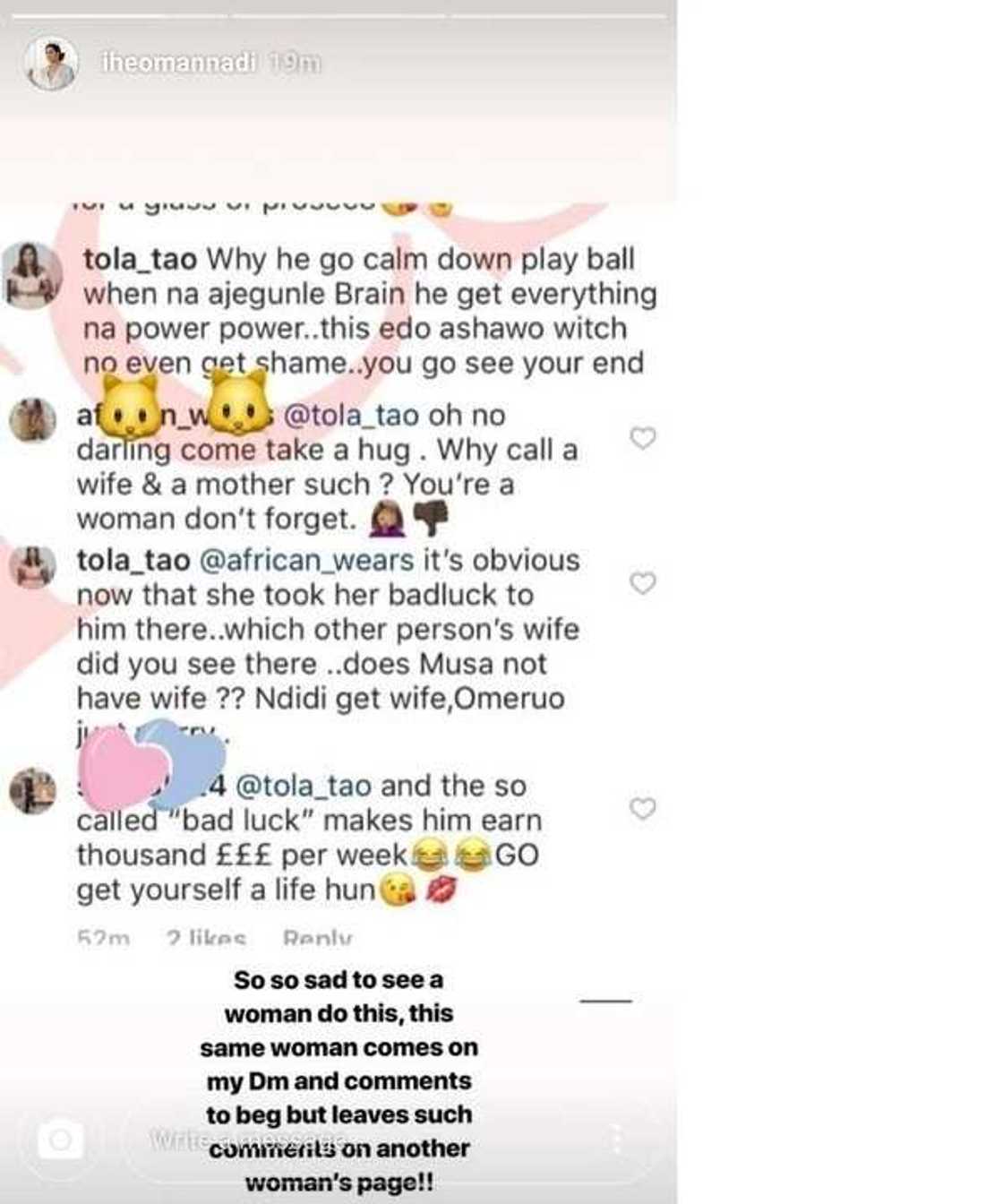 Ex MBGN Ifeoma Nnadi exposes lady who insulted Ighalo's wife Ex MBGN Ifeoma Nnadi exposes lady who insulted Ighalo's wife