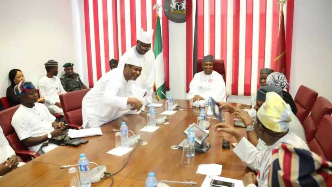 OPC leader Gani Adams visits Saraki, salutes Senate leadership
