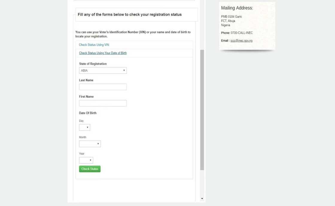 Step 3 in the checking of voter registration Step 3 in the checking of voter registration