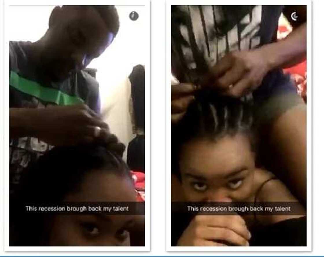 Ebuka Obi Uchendu turns hairdresser (photo) Ebuka Obi Uchendu turns hairdresser (photo)