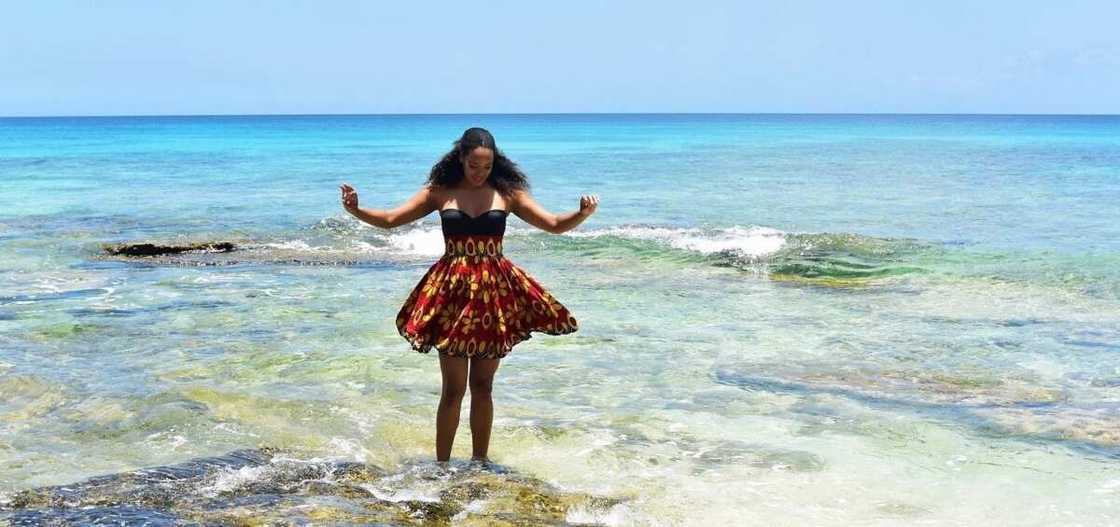 Ankara skirt and top for beach party