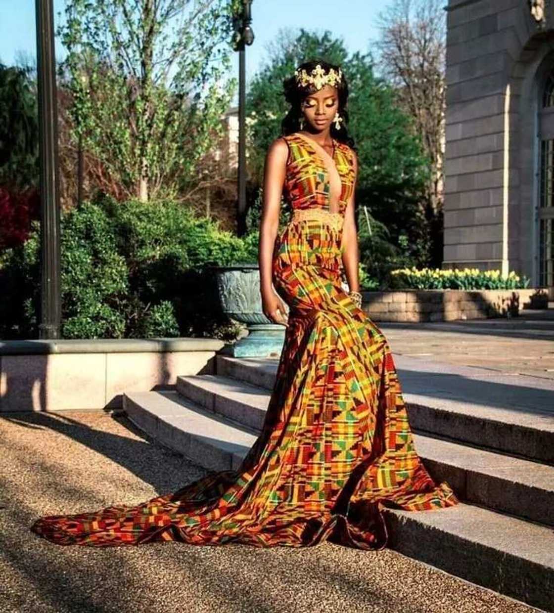 Flowing gowns made with ankara to rock in 2018 Legit.ng