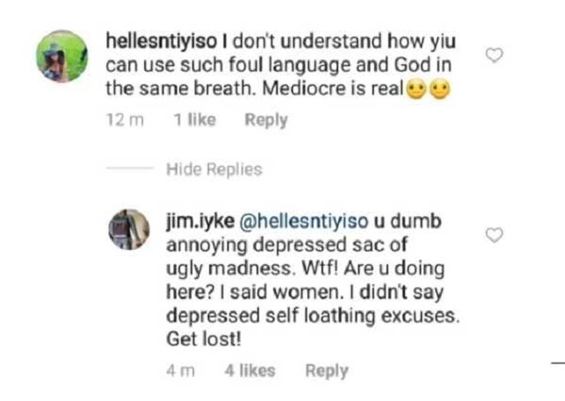 Jim Iyke fires at female fan who called him out on using foul language Jim Iyke fires at female fan who called him out on using foul language
