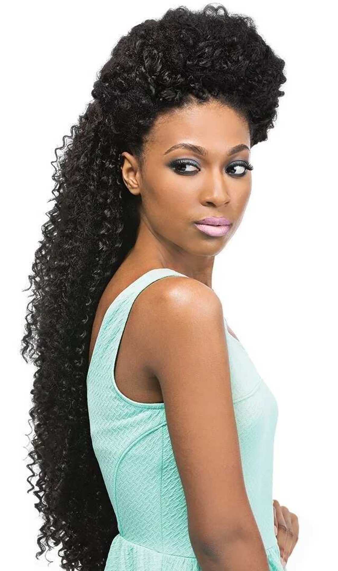 Crochet braids with false hair