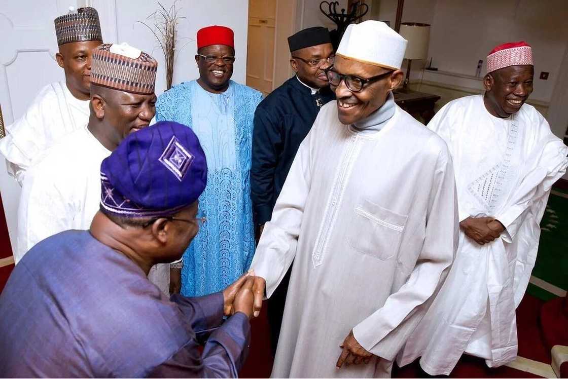 BREAKING: President Buhari receives governors in London (photos) BREAKING: President Buhari receives governors in London (photos)