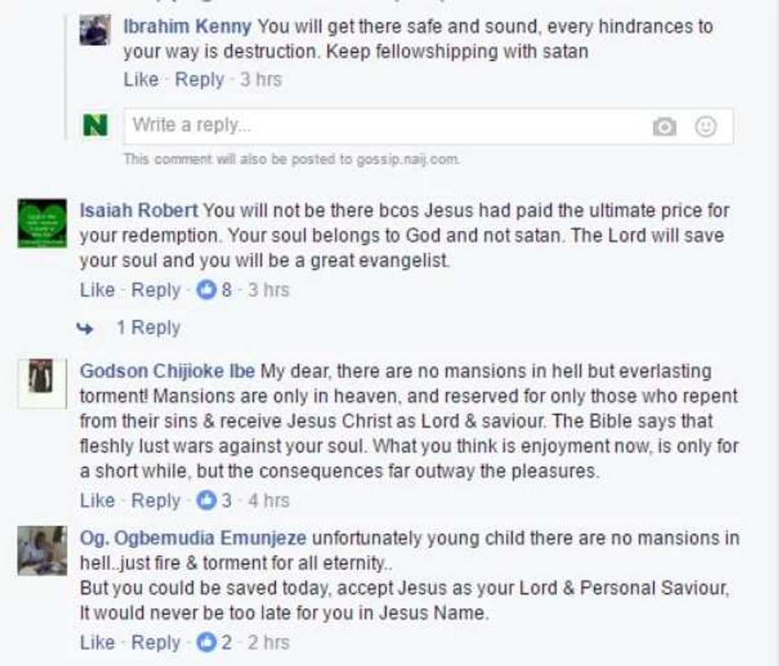 I am going to hell, Satan built a special mansion for me - Young lady reveals (photos) I am going to hell, Satan built a special mansion for me - Young lady reveals (photos)