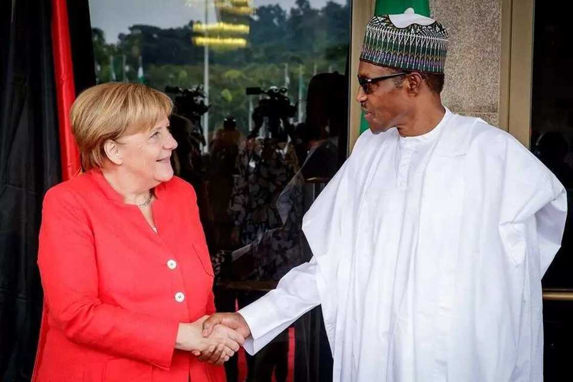 Labari cikin hotuna: Haduwar Buhari da Angela Merkel shugaban kasar Jamus a Villa Labari cikin hotuna: Haduwar Buhari da Angela Merkel shugaban kasar Jamus a Villa