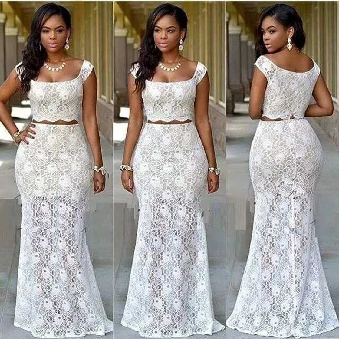 White lace skirt and top White lace skirt and top