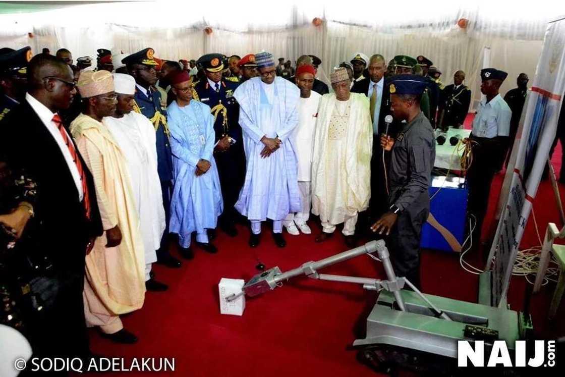 President Buhari arrives Kaduna for induction of Air Force's Nigerian-made fighting drone President Buhari arrives Kaduna for induction of Air Force's Nigerian-made fighting drone