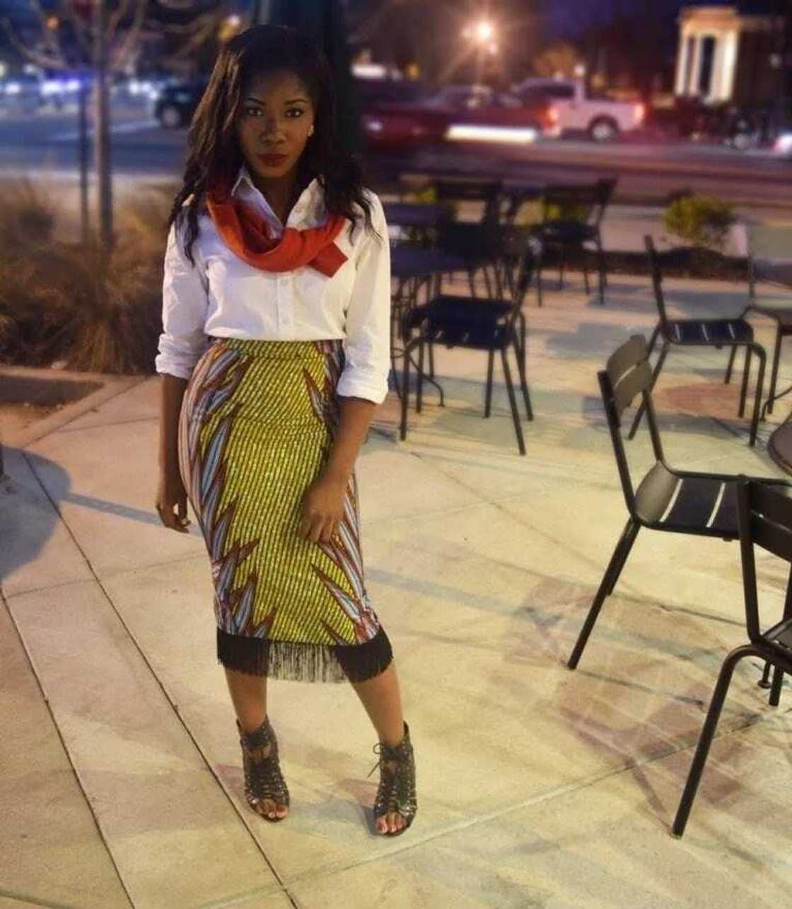 Latest fashion styles in Nigeria 2017, fringe Ankara skirt Latest fashion styles in Nigeria 2017, fringe Ankara skirt