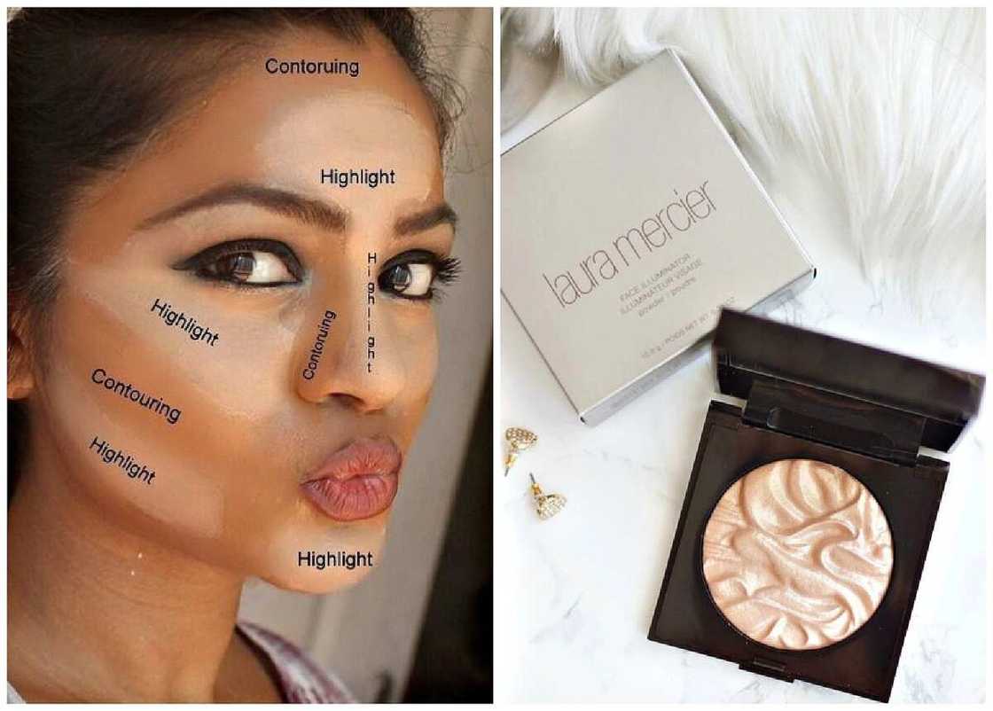 Correct application of highlighter Correct application of highlighter