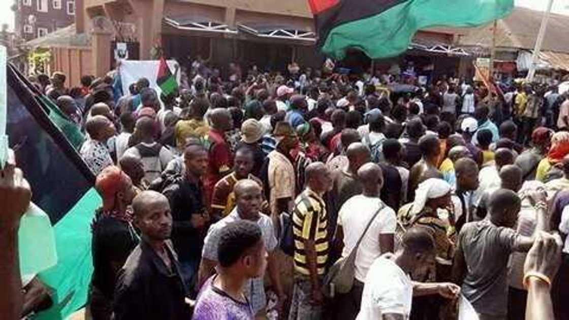 Kanu’s Family Joins Pro-Biafra Protest Kanu’s Family Joins Pro-Biafra Protest