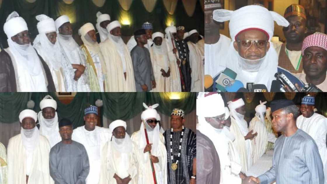 The acting president said that the traditional rulers had a great role to play in checking the divisive tendencies in the country The acting president said that the traditional rulers had a great role to play in checking the divisive tendencies in the country