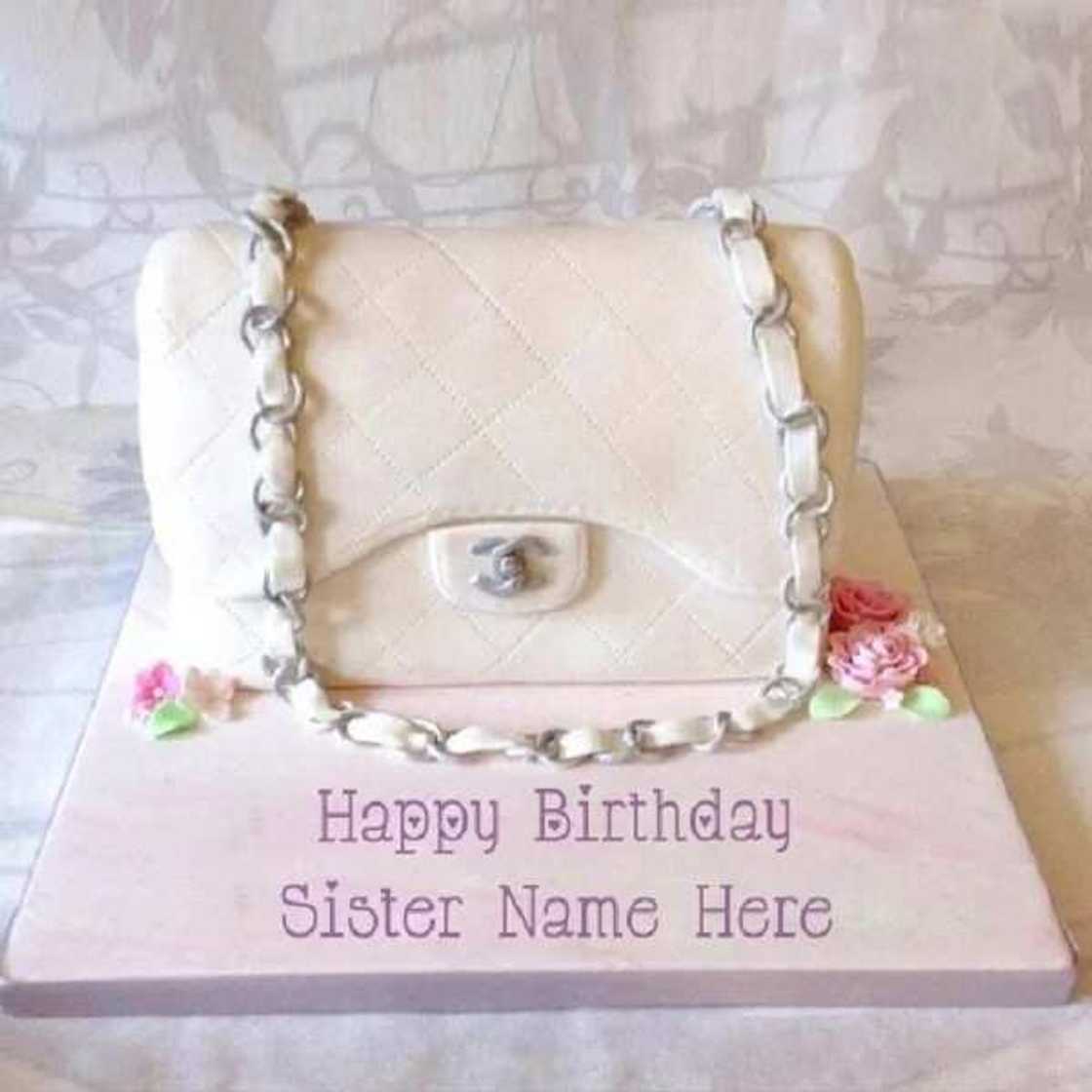 Birthday cake in the form of handbag Birthday cake in the form of handbag