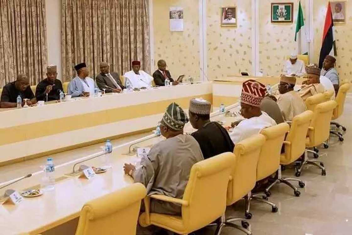 National convention: President Buhari asks APC governors to support Oshiomhole National convention: President Buhari asks APC governors to support Oshiomhole