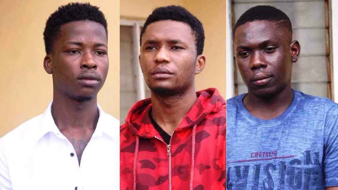 They are alleged to have defrauded their victims, mostly American and European citizens, millions of dollars. Photo credit: EFCC, Facebook They are alleged to have defrauded their victims, mostly American and European citizens, millions of dollars. Photo credit: EFCC, Facebook