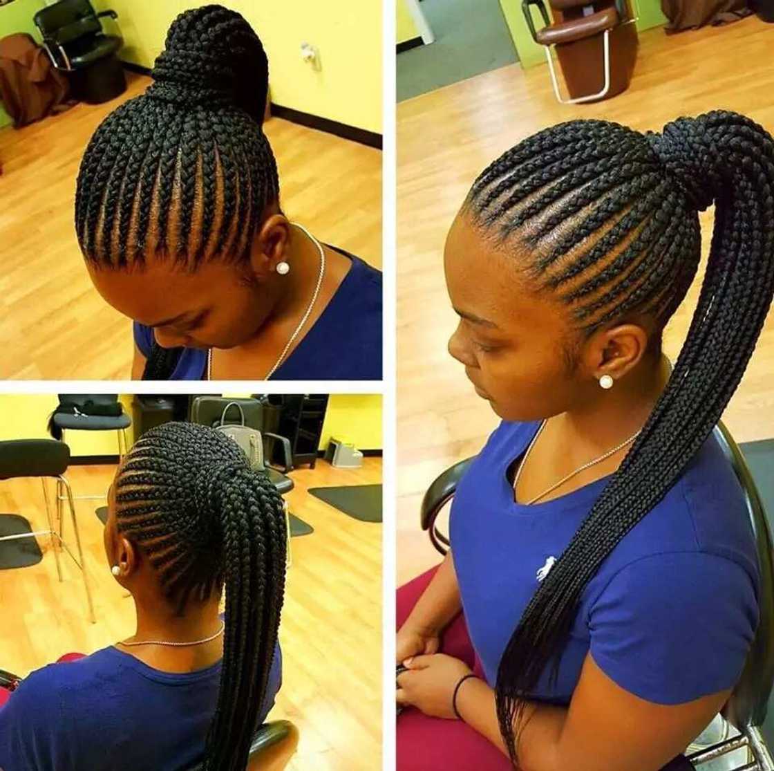 Nigerian braids made with natural hair Nigerian braids made with natural hair
