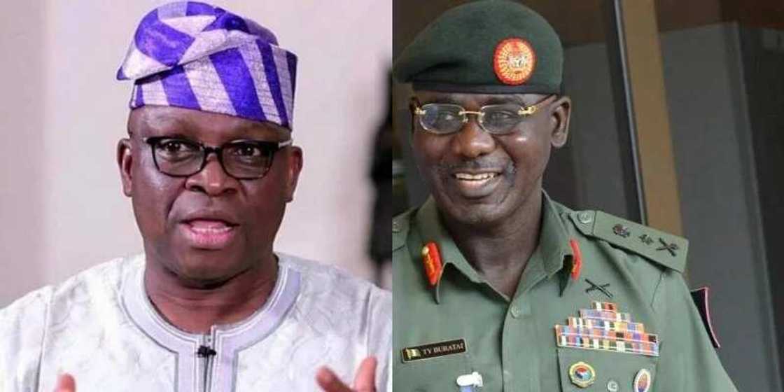 Dan fafutuka yayi barazanar kai Fayose kotu akan Buratai Dan fafutuka yayi barazanar kai Fayose kotu akan Buratai