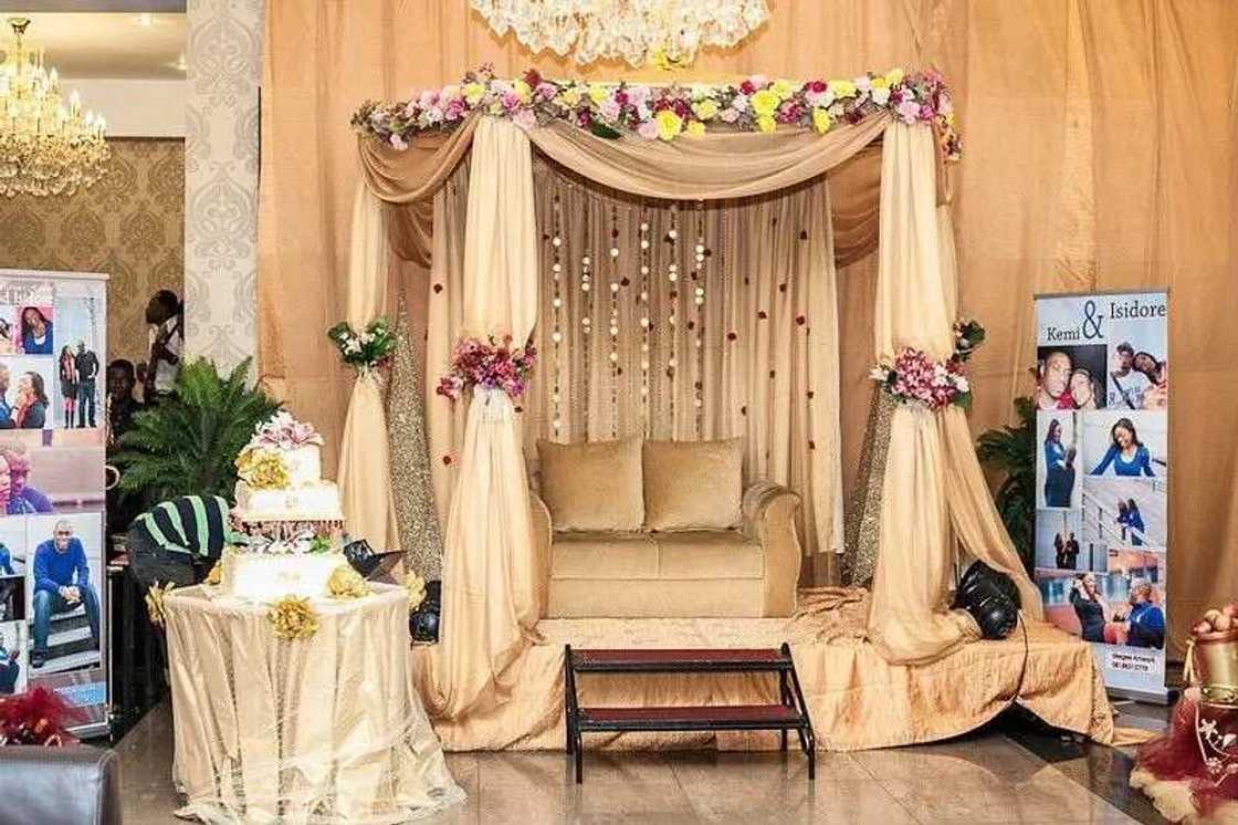 Seating for the bride and groom Seating for the bride and groom