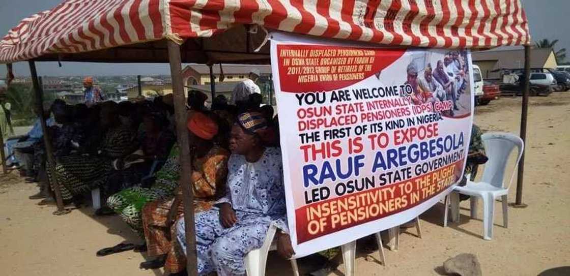 Osun pensioners hungry, open IDP camp for members Osun pensioners hungry, open IDP camp for members