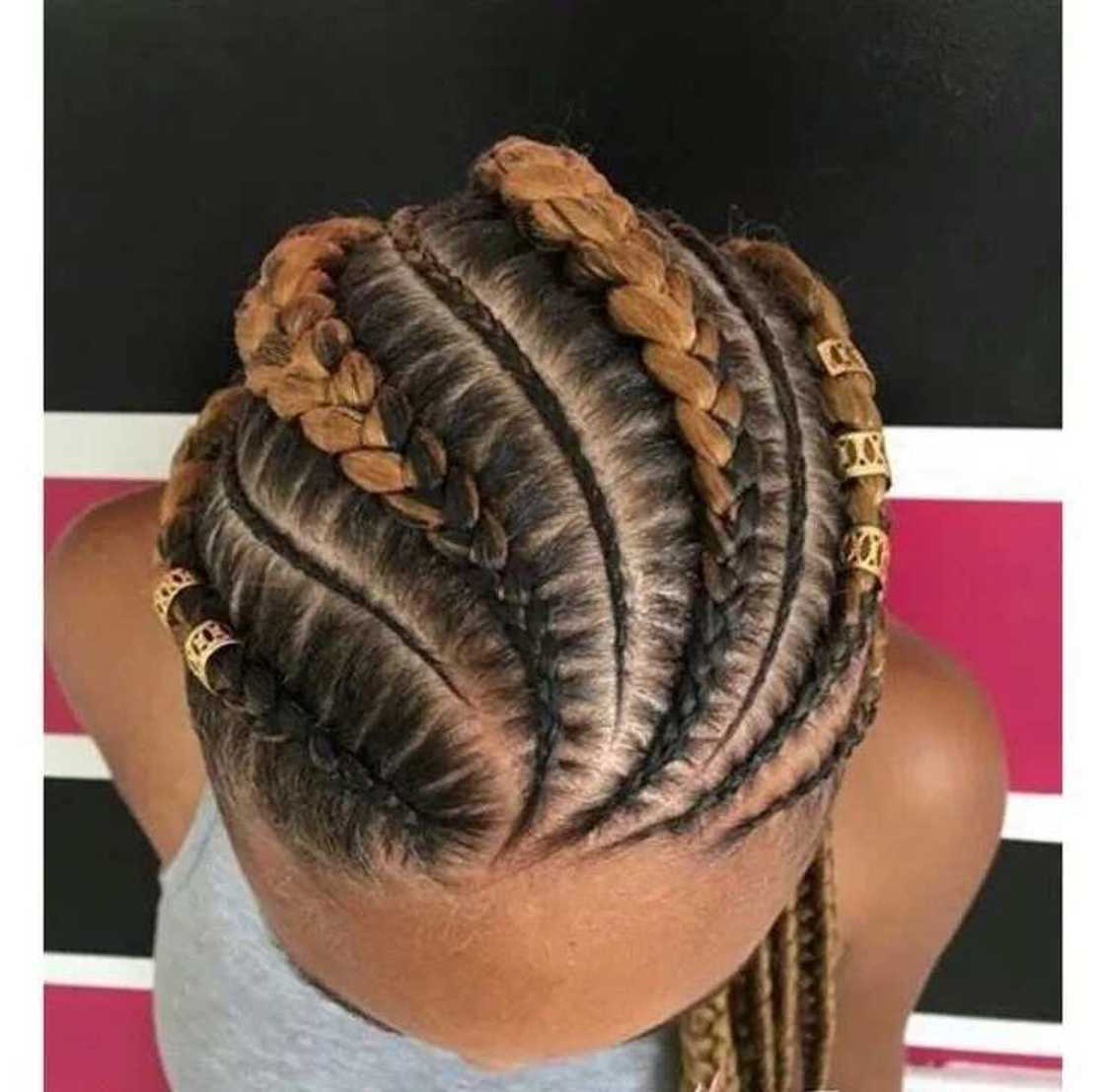 Stylized cornrows Stylized cornrows