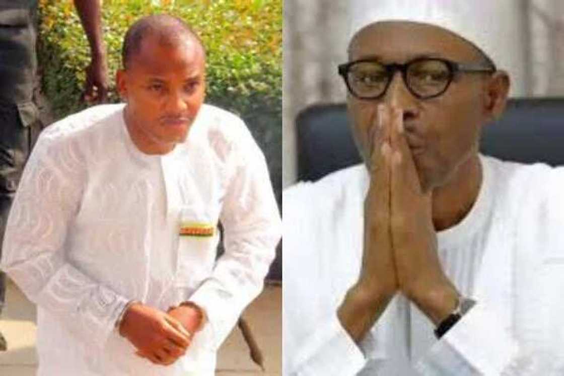 President Muhammadu Buhari and Nnamdi Kanu