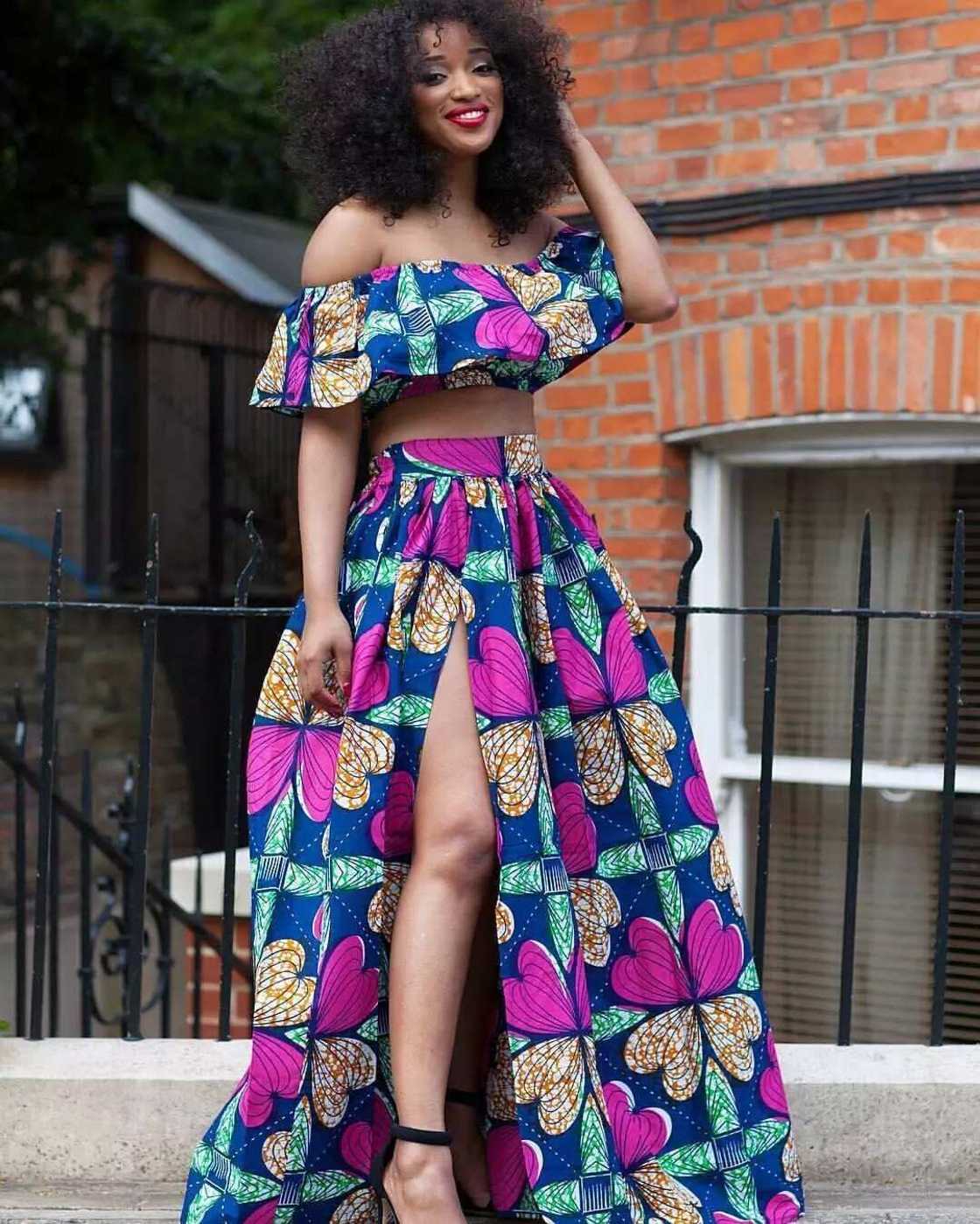 Ankara crop top and maxi skirt