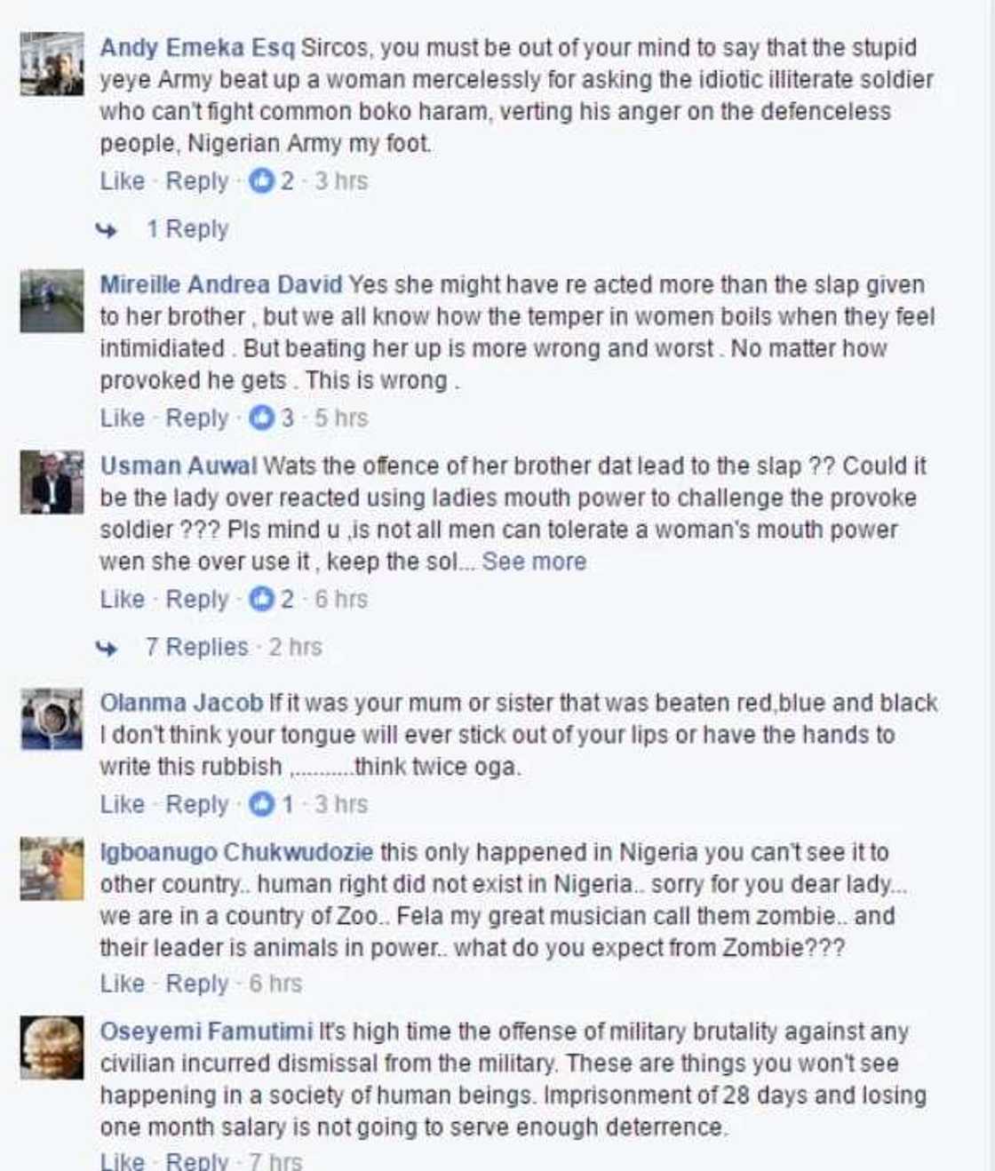 Lady brutalized for challenging Nigerian soldier who slapped her brother (photos) Lady brutalized for challenging Nigerian soldier who slapped her brother (photos)