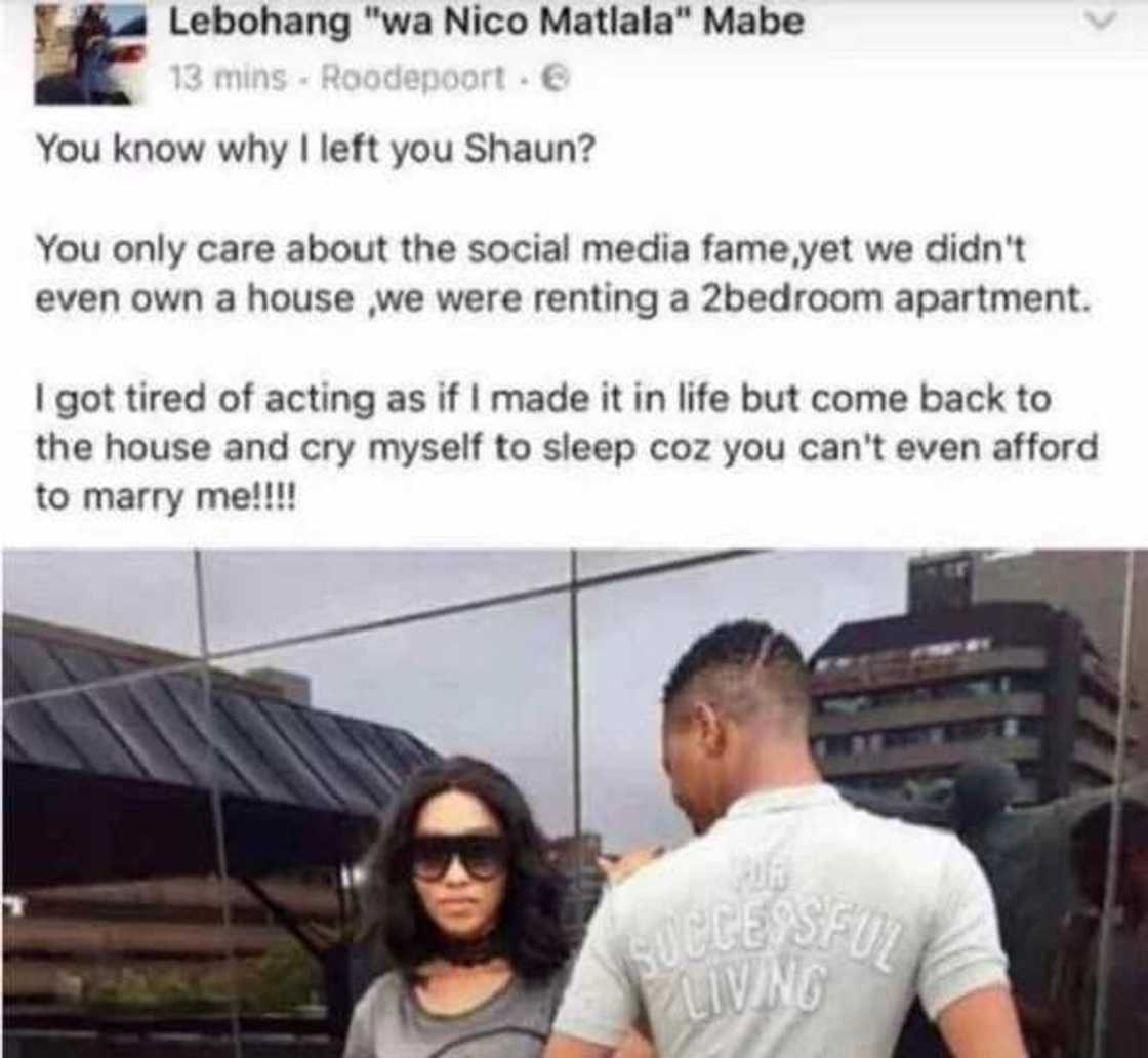 Source: Facebook, Lebohang Source: Facebook, Lebohang