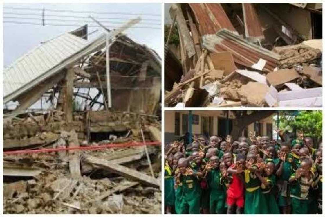 7-year-old pupil killed, 4 others injured in school building collapse 7-year-old pupil killed, 4 others injured in school building collapse