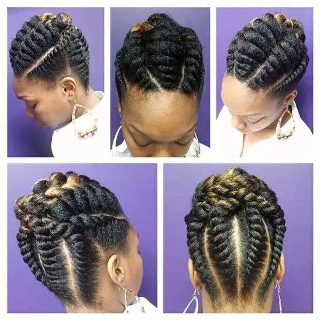 Flat twist updo