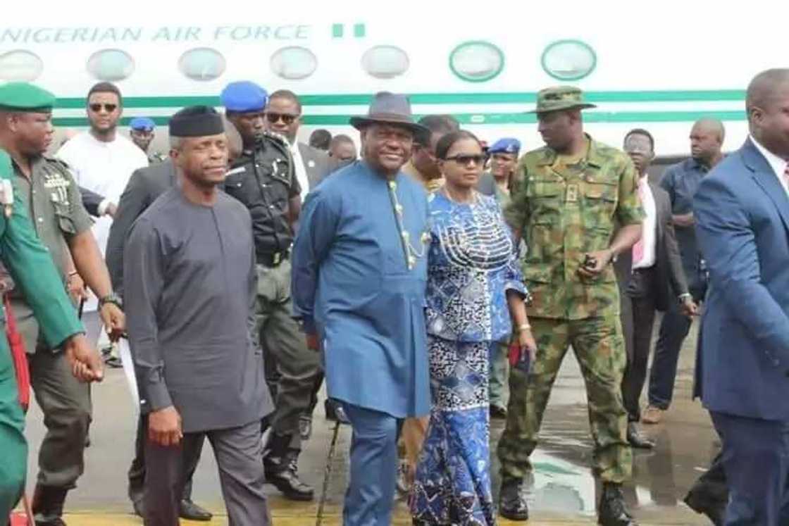 Nyesom Wike receives Yemi Osinbajo in Port Harcourt Nyesom Wike receives Yemi Osinbajo in Port Harcourt