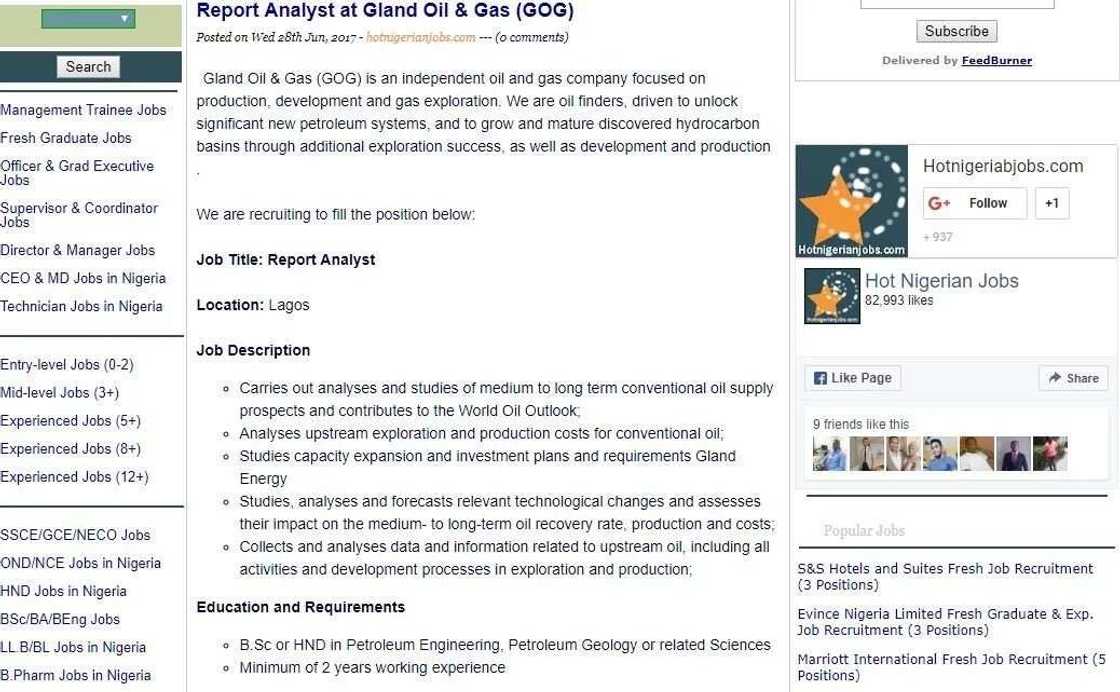 Report analyst at Gland Oil and Gas Report analyst at Gland Oil and Gas