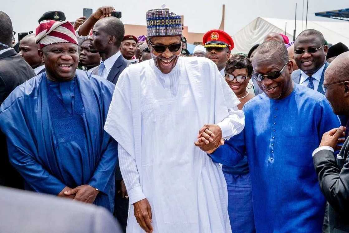 Buhari da shugaba Talon na kasar Benin sun kaddamar da aikin hadin gwuiwa a Seme, hotuna