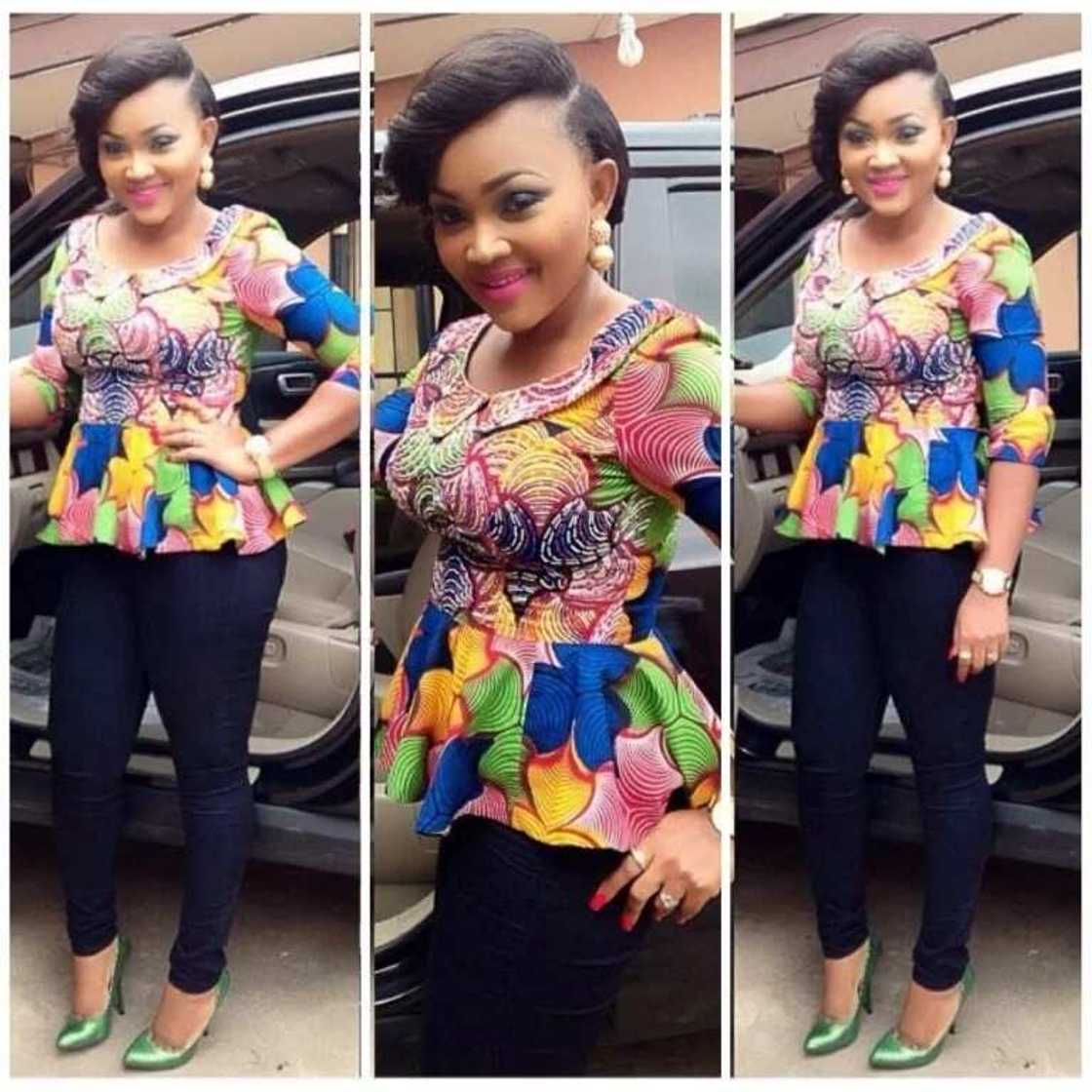 Latest Mercy Aigbe ankara styles - blouses