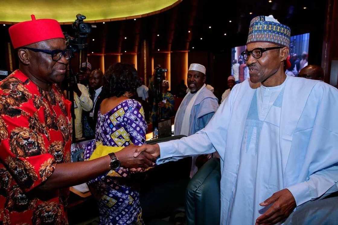 Hotunan ganawar Buhari da tsofin shugabannin kasa da gwamnoni