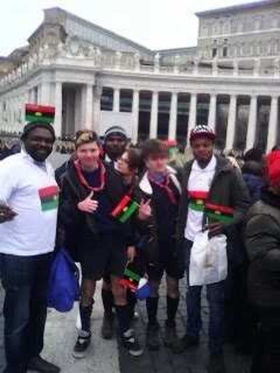 Biafrans storm Vatican City Biafrans storm Vatican City