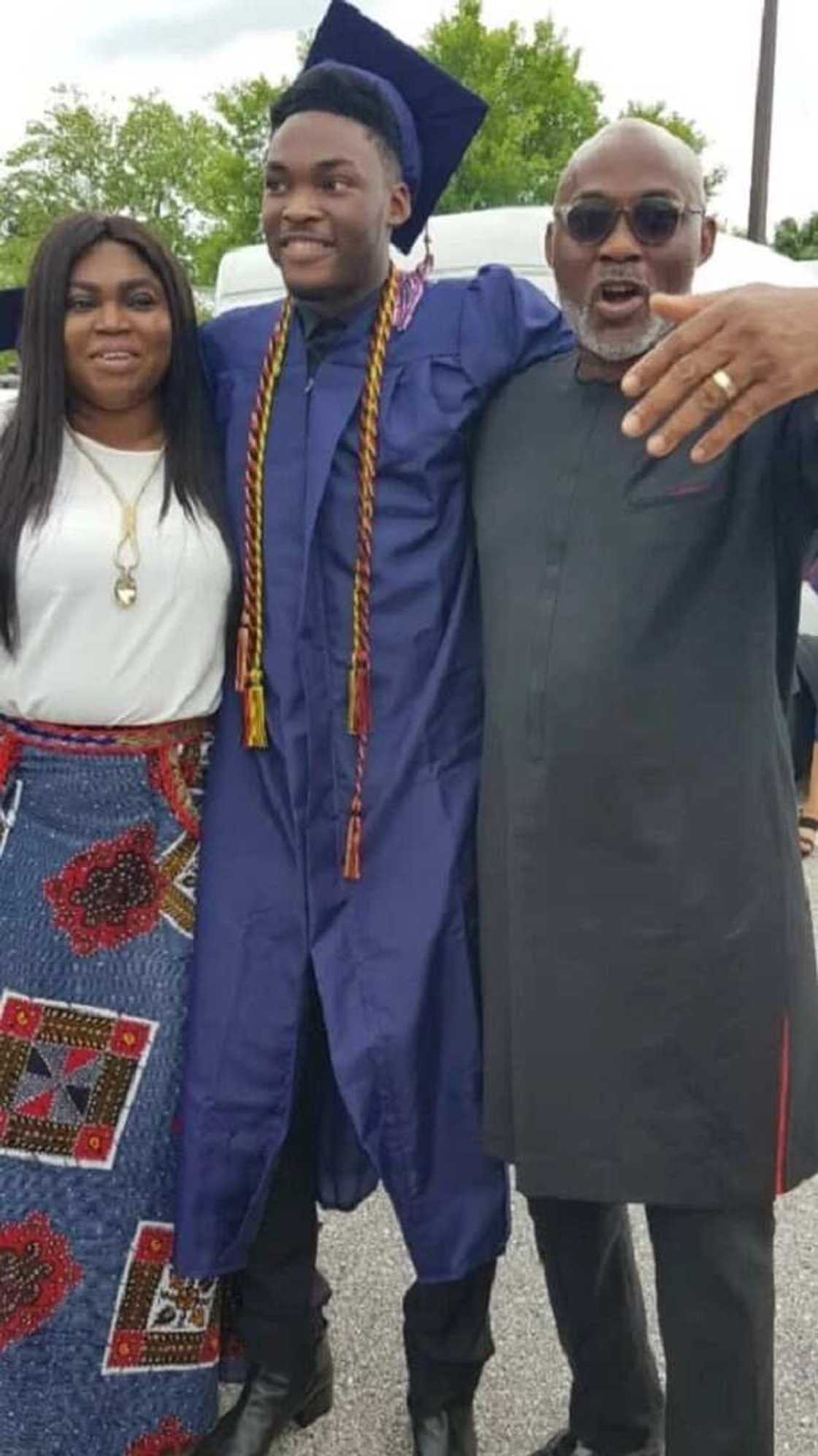 Veteran actor RMD and his wife attend their son's graduation in the US