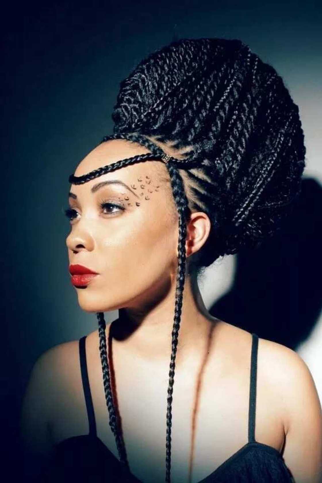 Goddess braids Mohawk