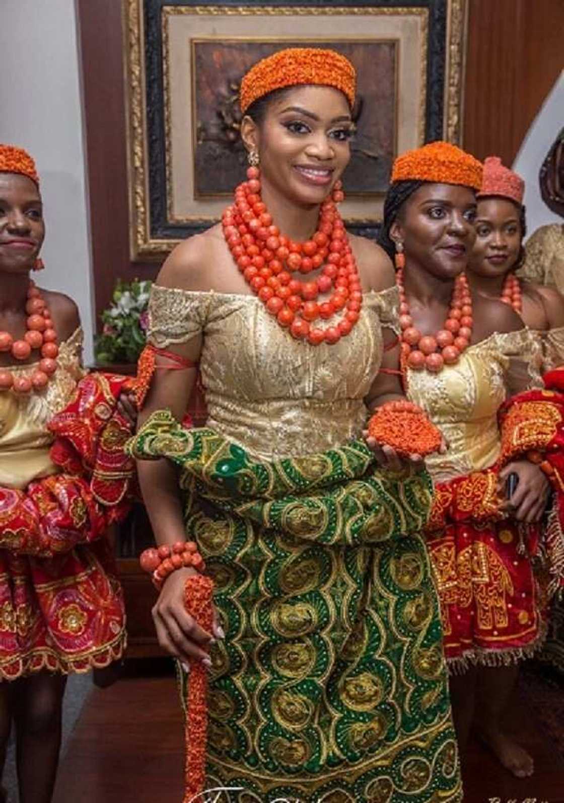 Bella Naija traditional wedding attire Legit.ng