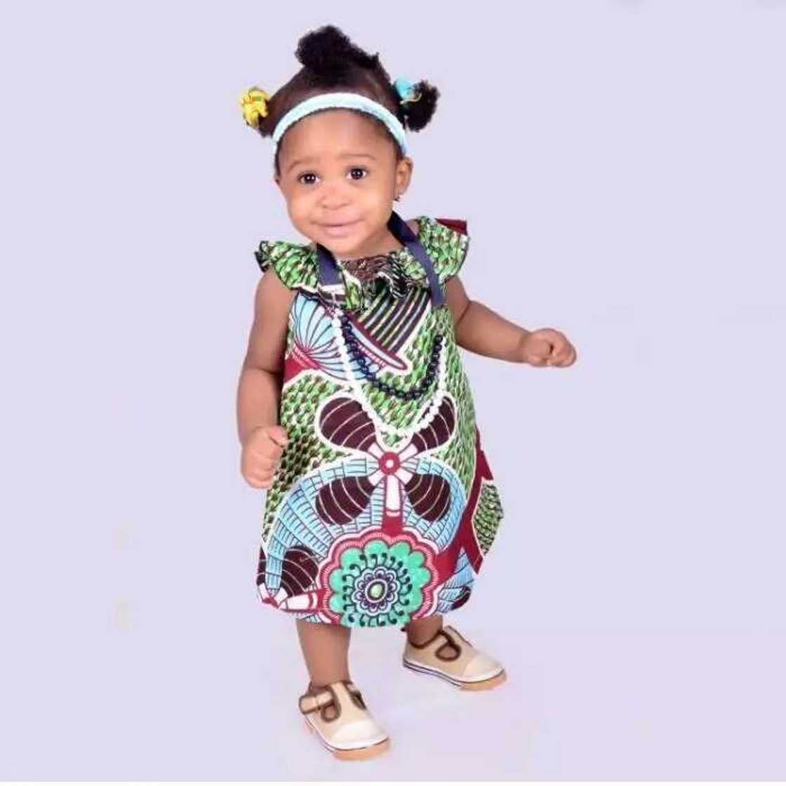 Ankara A-shaped design for baby girl