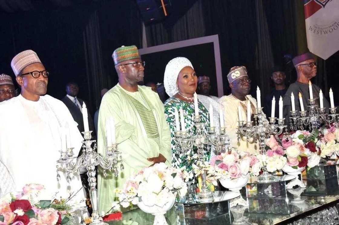 Shugaba Buhari, Saraki, Dogara sun halarci daurin auren diyar SGF Boss Mustapha