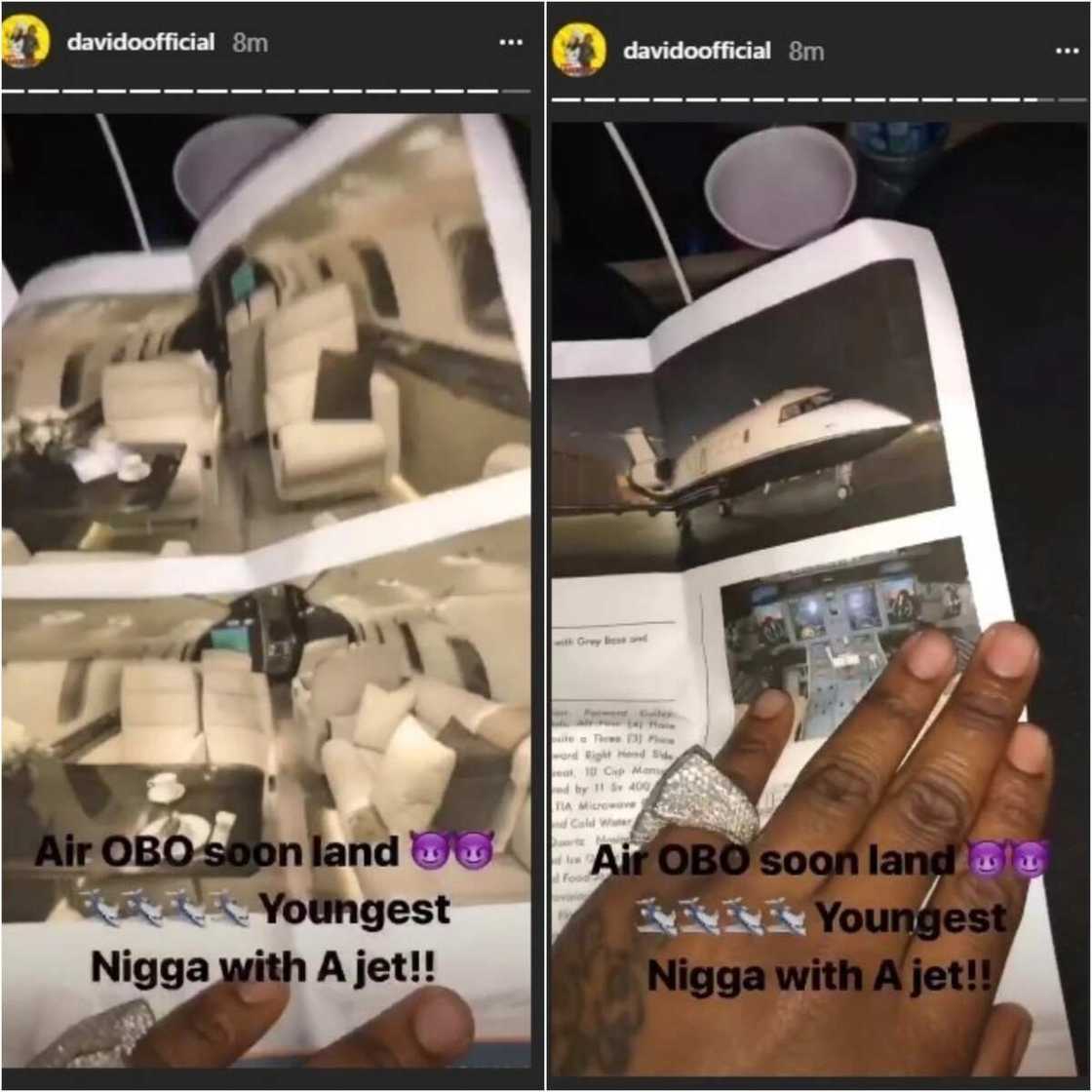 Davido buys private jet