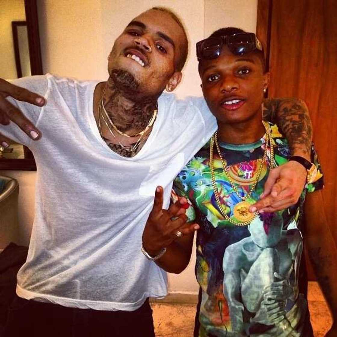 Wizkid and Chris Brown pictures