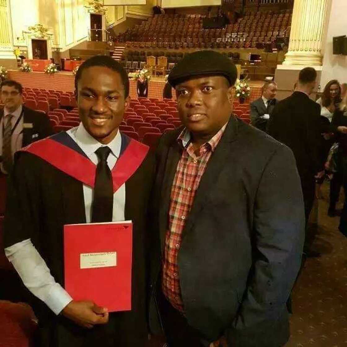 Yusuf graduates with a Master's degree from a university in United Kingdom Yusuf graduates with a Master's degree from a university in United Kingdom