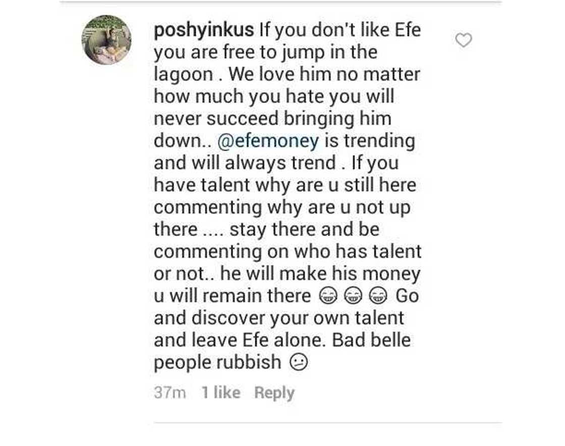 Rap is not your calling - Nigerians tell BBNaija winner Efe Rap is not your calling - Nigerians tell BBNaija winner Efe